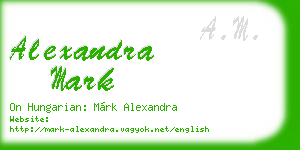 alexandra mark business card