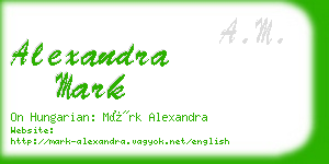alexandra mark business card